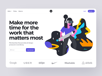 Stubborn Illustrations 🔥 bold business colorful constructor craftwork design illustration illustrations landing product startup stubborn typography ui vector virtual vr web website workflow