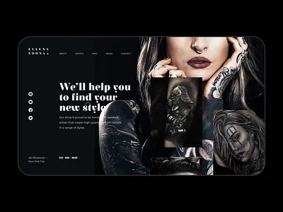 Tattoo Master's Website animation black design interaction motion tattoo tattoo design ui uidesign webdesign website