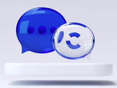 Chat Icon Animation animation branding chat cinema 4d fireart fireart studio glass logo