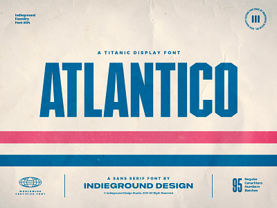 Atlantico Free Font blockbuster bubblegum condensed display font free freebie geometric headline logo movies patriotic poster retro sans serif titles typeface typography vhs webfont