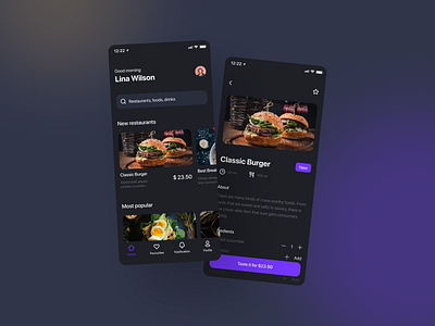 Food Delivery App app app design design ios ios app minimal mobile mobile app ui ux