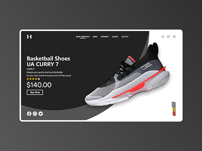 Under Armour Basketball Shoes design ui web