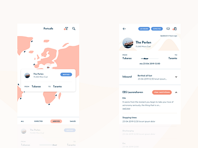 Where's my package? app app design boat branding shipping ui ux