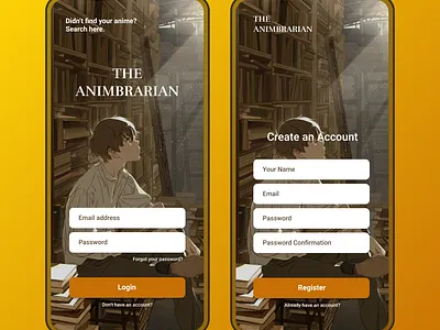 The Animbrarian App app design ui ux