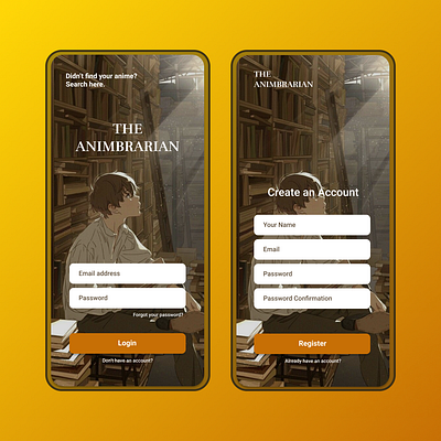 The Animbrarian App app design ui ux