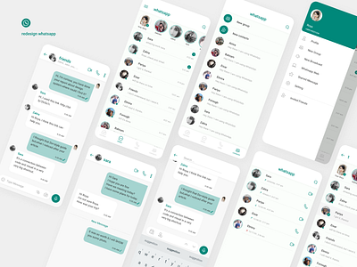 redesign whatsapp app design application concept whatsapp redesign redesign concept redesign whatsapp ui uidesign uiux uiuxdesign ux uxdesign whatsapp