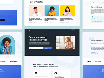 GetService App app art blue bright business design enterprise form landing lawyer minimal saas sign up signup typography ui ux web