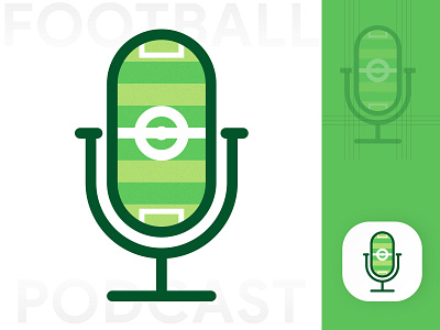 Football Podcast Logo brand branding design illustration logo logo design logo identity logodesign logos logotype minimal minimal logo podcast stream streaming visual identity visul design website wordmark