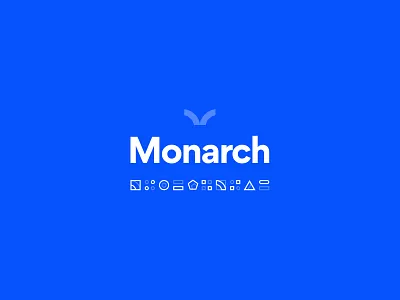 Project Monarch branding design icon identity logo mark minimal typography ui visual design