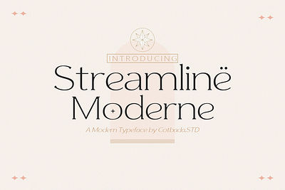 Streamline Moderne Typeface branding design font template typography