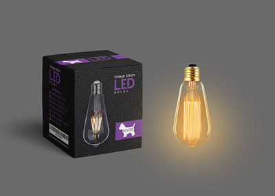 Vintage Edison Led Bulb Packaging Mockup download mockup mockup mockup psd mockups psd
