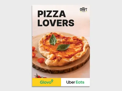 Craft Pizza poster design food design poster print design