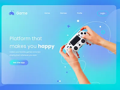 Game portal landing page game games graphic landing landingpage page platform portal web website