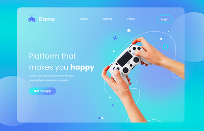 Game portal landing page game games graphic landing landingpage page platform portal web website