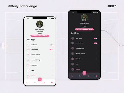 DailyUI 007 - Settings adobe xd app app design daily ui 007 dailyui dailyuichallenge design dribbble prompt shot ui ux web design