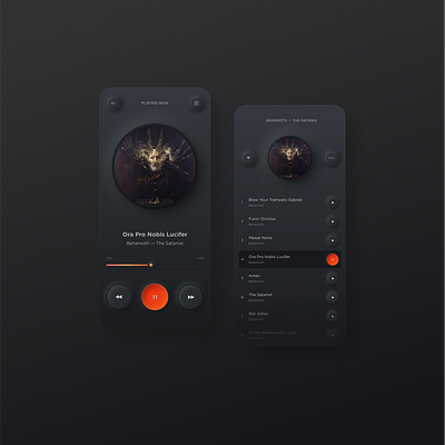 Music player app concept design mobile ui ux