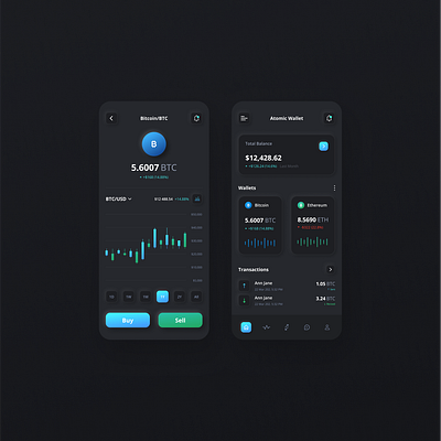 Crypto app design minimal mobile ui ux