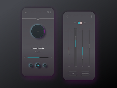 Music design player playlist ui ux