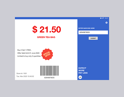 POS Price Checking Kiosk android app design ios app design kiosk tablet