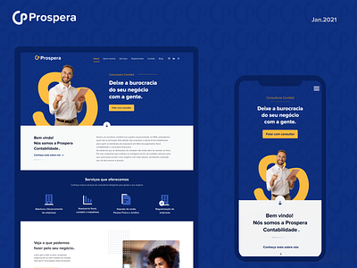 Website Prospera contabilidade accounting design interface site ui ui design uidesign ux uxdesign uxui webdesign website website design