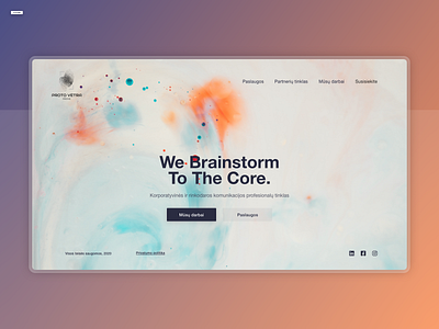 We Brainstorm To The Core. clean design flat identity interface minimal typography ui ux web