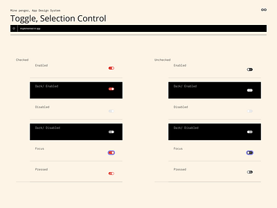 Design System Component: Toggle, Selection Control app design system design systems figma finance finance app fintech investment norge norway savings storebrand ui