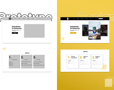 Concept. UP Used Phones_2 figma figmadesign junior junior designer minimalistic prototype ux ui design website wireframe