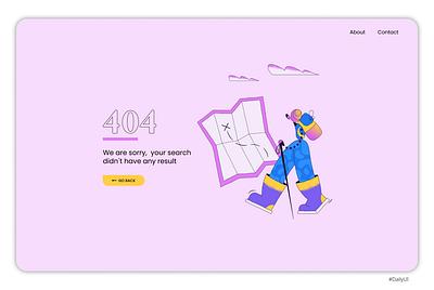 DailyUI008 daily 100 challenge dailyui dailyuichallenge design error 404 ui uidesign