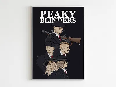 Peaky Blinders art bitmap canvas design drawn drawn by hand graphic illustration minimal
