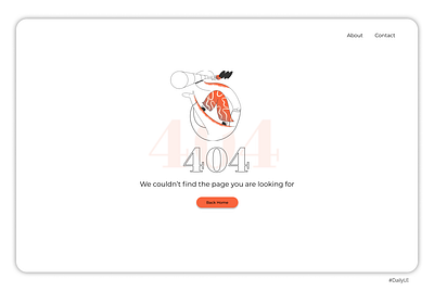 DailyUI008 daily 100 challenge dailyui dailyuichallenge design error 404 ui ui design uidesign