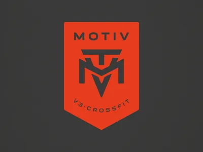 MOTIV Crossfit badge logo brand branding crossfit crossfit logo fitness fitness logo grmn gym logo logotype logotype design montevideo