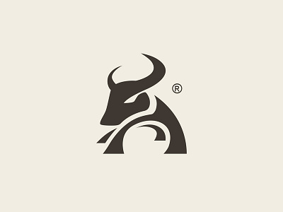 Bull animal animal logo bull bull logo bull logomark bulls clever design illustration logo logo design logodesign logomark minimalism silhouette