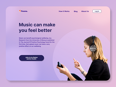 DailyUI 003 - Landing Page Music Website album apple concert design joox live live music netflix play playlist podcast radio song spotify streaming ui ui design uiux ux web