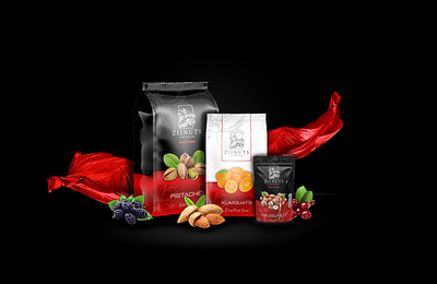 ZiiNuts Brand Package branding branding design dried fruit food logo luxury brand nuts package packagedesign packaging