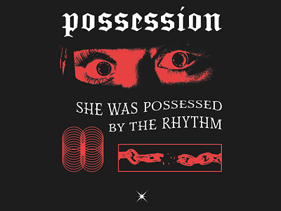 Possession t-shirt design chain dark design eyes possession t shirt techno