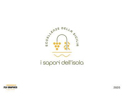 I sapori dell'isola - Logo brand brand design brand identity daily logo challenge dailylogo design food food logo grapes grapeslogo logo logo design logodesign logotype olive olive logo sicily sicily logo