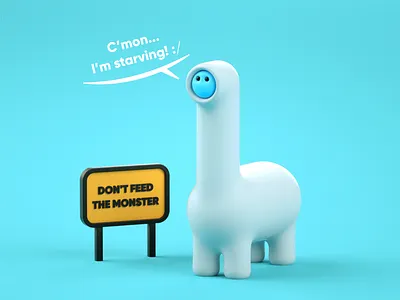 Scary Monster 3d 3d art 3d artist c4d cinema 4d design illustration low poly low poly art monster render