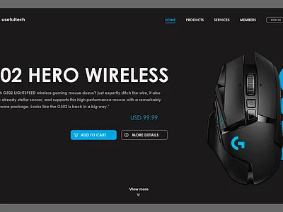 G502 HERO WIRELESS DESING ui ux web web desing