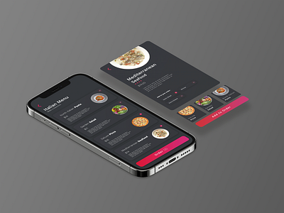 Instant - Menu app design illustrator interfacedesign typography ui ux vector web