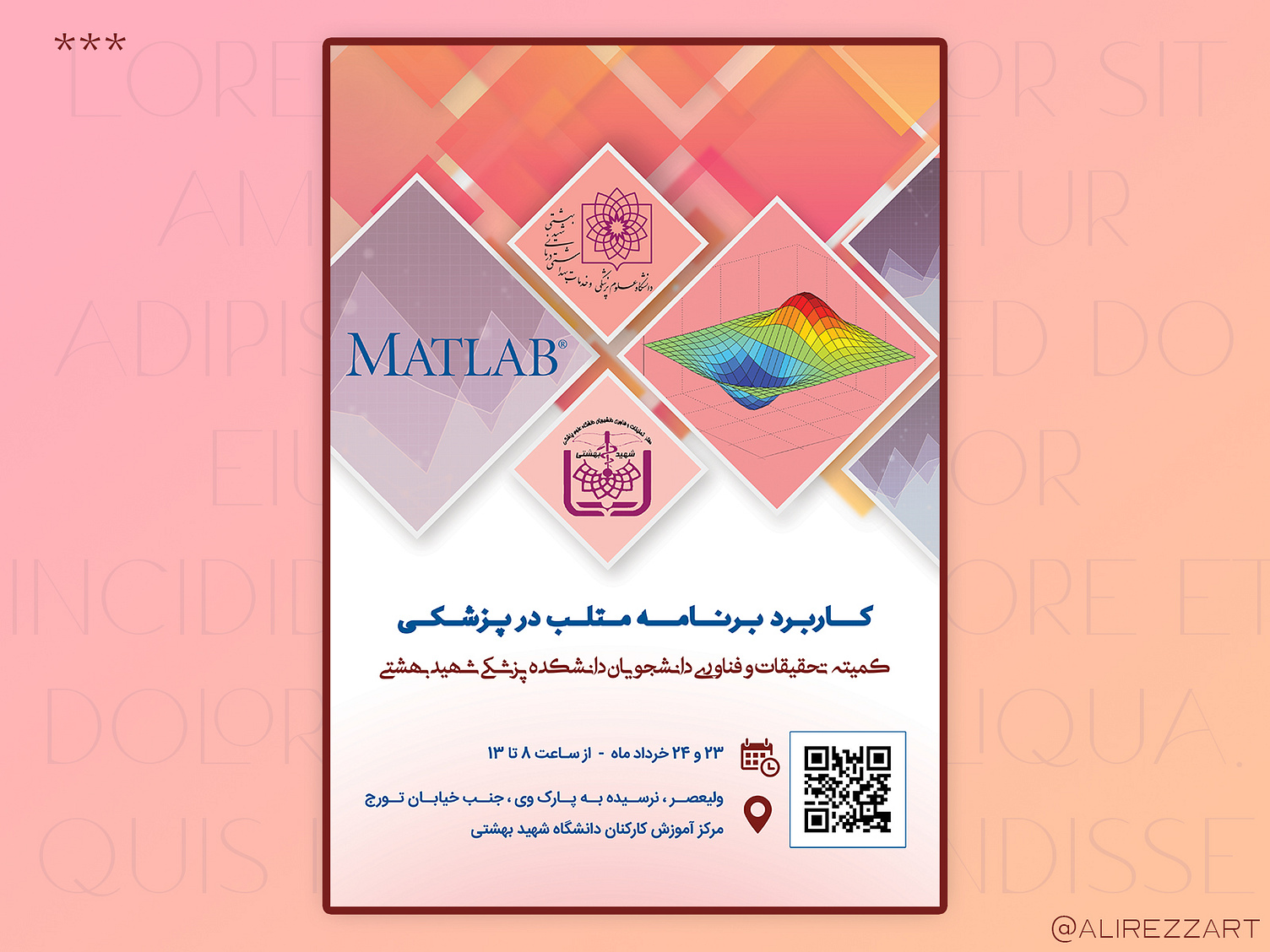 Matlab workshop poster design by Alirezza on Dribbble