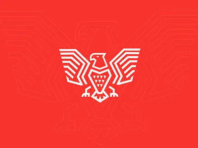 Rebranding brand branding eagle fire icon identity linework logo mark minimal minimalist powerful rebrand rebranding red redesign simple symbol vector vectors