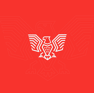 Rebranding brand branding eagle fire icon identity linework logo mark minimal minimalist powerful rebrand rebranding red redesign simple symbol vector vectors