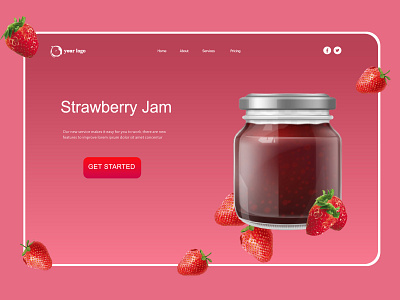 Strawberry Jam Landing Page branding design homepage landing page online responsive design ui uiux ux ux design website