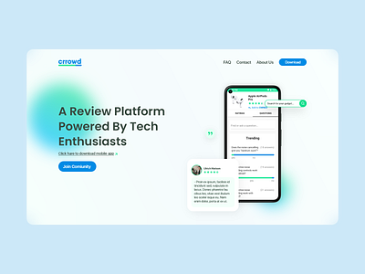 Crrowd Website Hero Redesign adobe xd hero hero design web web design webdesign