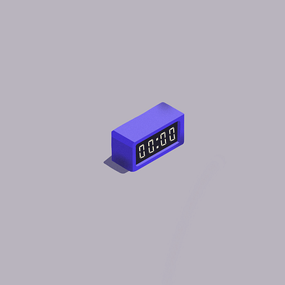 00:00 (Zero O'Clock) bts clock hand drawn illustration isometric procreate time vector illustration