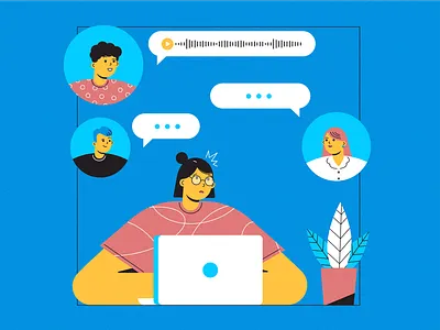 Working with clients business clientwork design flat illustration vector web