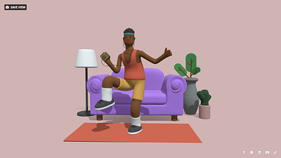 3D Character Dance Aerobic aerobic character design dance design illustration zbrush zbrush pixlogic