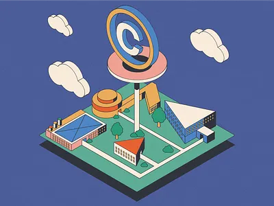 Copyright in the digital environment copyright design digital digitalart illustration isometric art vector