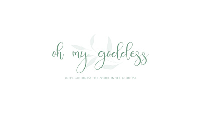 Oh My Goddess botanical botanical logo hand drawn logo logo minimalist natural natural logo