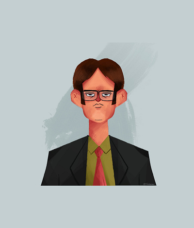 Dwight art design digital digital illustration drawing dwight dwight schrute illustration procreate theoffice